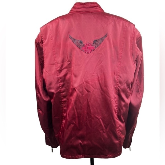 Harley-Davidson Jackets & Blazers - Harley Davidson Women's Burgundy Motorcycle Biker Jacket